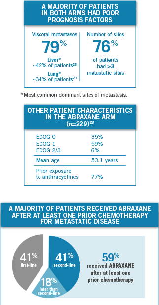 Baseline patient characteristics in the Abraxane Phase III study